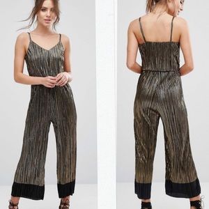 METALLIC Warehouse Cami Jumpsuit - NWT - US 4